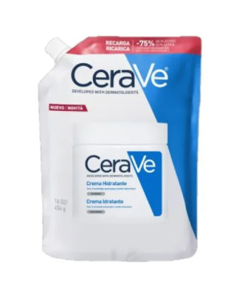 Ricarica Crema Idratante Viso e Corpo CeraVe 454g - Crema Idratante per Pelli Secche e Molto Secche con Ceramidi e Acido Ialuronico